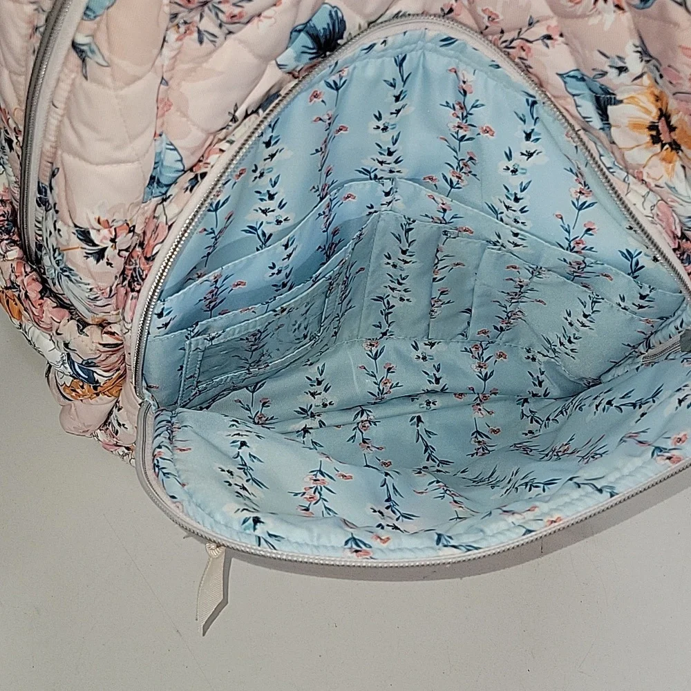 Vera Bradley Quilted Pink Floral Nylon Women's Backpack